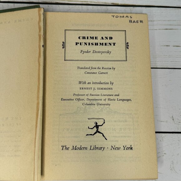 "Crime and Punishment by Fyodor Dostoyevsky - Modern Library Edition Hardcover 1 - Picture 7 of 8